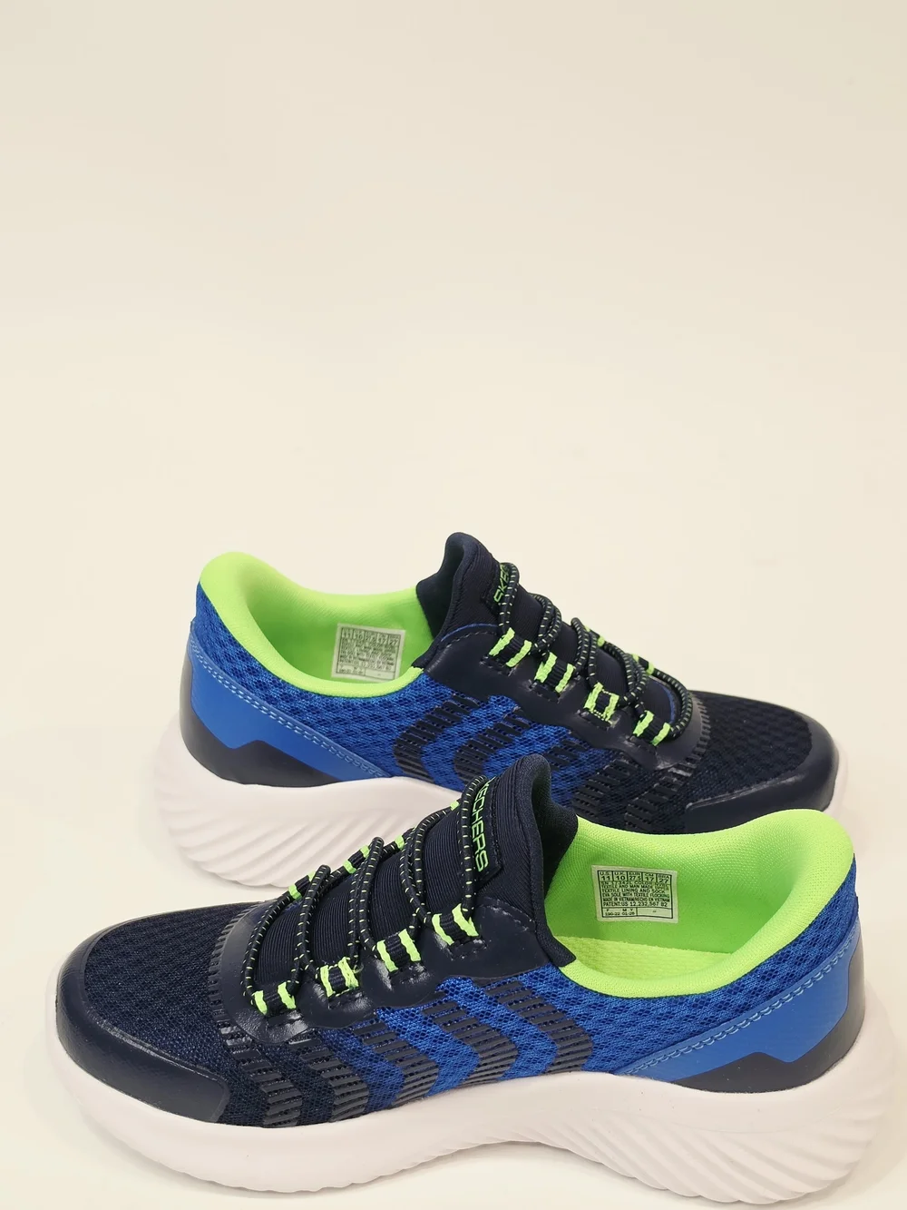 Skechers Kids' Navy & Green Swift Fit Slip-On Sneakers